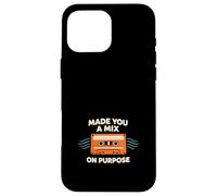 Carcasa para iPhone 16 Pro MAX Retro Casete Mix Tape Lo-Fi Analógico Música Nostalgia