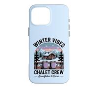 Carcasa para iPhone 16 Pro MAX Retro Christmas Winter Vibes Ski Vacation Chalet Crew