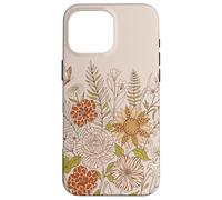 Carcasa para iPhone 16 Pro MAX Retro Floral Animal Print Butterfly Boho Flowers Aesthetic