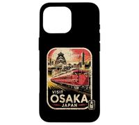 Carcasa para iPhone 16 Pro MAX Retro Osaka Japón Tren Viaje Vintage Recuerdo Japonés
