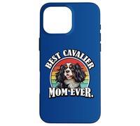 Carcasa para iPhone 16 Pro MAX Retro Vintage Best Cavalier King Charles Spaniel Mom Ever