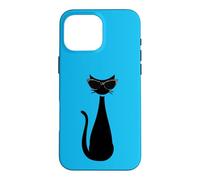Carcasa para iPhone 16 Pro MAX Retro Vintage Mod Atomic Black Cat Eye Gafas Rockabilly