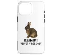 Carcasa para iPhone 16 Pro MAX Rex Rabbit Velvet Vibes Solo para fanáticos de Mascotas y Animales