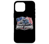 Carcasa para iPhone 16 Pro MAX Road Legend, Conductor de semirremolque Estadounidense Trucker Truckie, EE. UU.