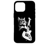 Carcasa para iPhone 16 Pro MAX Rock Cat Playing Guitar - Funny Guitar Cat