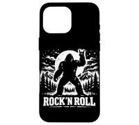 Carcasa para iPhone 16 Pro MAX Rock N Roll Bigfoot Sasquatch Yeti Forest Heavy Metal