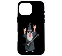Carcasa para iPhone 16 Pro MAX Rock Wizard Divertido Guitarrista Gráfico Juguetón Vibrante