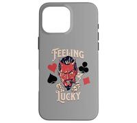 Carcasa para iPhone 16 Pro MAX Rockabilly Feeling Lucky Devil Dice 50 Retro Vintage Casino