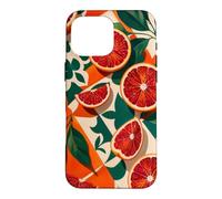 Carcasa para iPhone 16 Pro MAX Rodajas de Naranja sanguina con Hojas botánicas