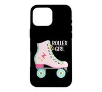 Carcasa para iPhone 16 Pro MAX Roller Girl Skater Patinaje Retro Vintage Mujer 70s 80s 90s