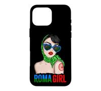 Carcasa para iPhone 16 Pro MAX Roma Traveller Girl - Romani Flag Proud Womens