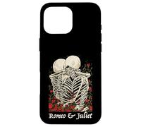 Carcasa para iPhone 16 Pro MAX Romeo & Juliet Esqueleto Pareja Abrazo Abraza Shakespeare Meme