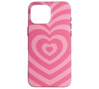 Carcasa para iPhone 16 Pro MAX Rosa Café Latte Love Heart Cute Preppy Girly Aesthetic