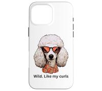 Carcasa para iPhone 16 Pro MAX Salvaje como mis rizos I Love Curly Wild Hair Don't Care Poodle