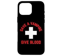 Carcasa para iPhone 16 Pro MAX Salvar a un Vampiro da Sangre Divertido Halloween