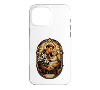 Carcasa para iPhone 16 Pro MAX San Antonio De Padua Reza por Nosotros Sagrado Mosaico Arte Fe