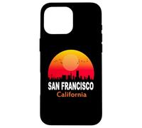 Carcasa para iPhone 16 Pro MAX San Francisco California Vintage Sunset City State USA