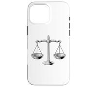 Carcasa para iPhone 16 Pro MAX Scales of Justice Libra Star Sign Legal Gift Abogado Juez
