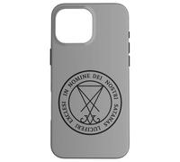 Carcasa para iPhone 16 Pro MAX Sello de Lucifer Infierno Wicca Satán Brujería 666 Diablo