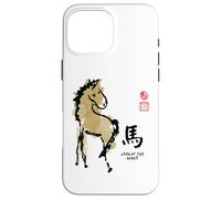 Carcasa para iPhone 16 Pro MAX Sello Pintura AÑO del Caballo Animal Chino Zodiaco