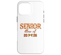 Carcasa para iPhone 16 Pro MAX Senior 2026 Coquette Blue Floral Toile Graduation Aesthetic