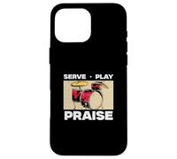 Carcasa para iPhone 16 Pro MAX Serve Play Alabanza para Músicos Cristianos Adorar Bateristas