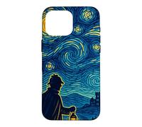 Carcasa para iPhone 16 Pro MAX Sherlock Holmes Noche Estrellada Detective Vintage