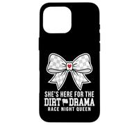 Carcasa para iPhone 16 Pro MAX She's Here For The Dirt Drama Race Night Queen