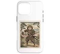 Carcasa para iPhone 16 Pro MAX Shiba Inu Samurai Ukiyo-e Arte Japonés