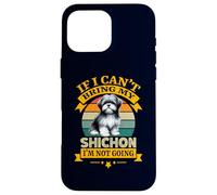 Carcasa para iPhone 16 Pro MAX Si no Puedo traer a mi Perro Shichon, no voy a ser Perro Retro