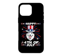 Carcasa para iPhone 16 Pro MAX Siberian Husky Dog Patriotic American 4th of July Dogs Lover