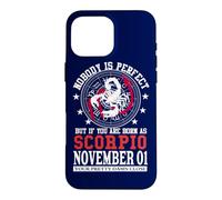 Carcasa para iPhone 16 Pro MAX Signo de Escorpio Noviembre 01 Horóscopo de la Estrella de la astrología del Zodiaco