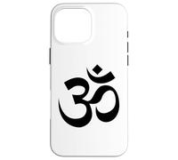 Carcasa para iPhone 16 Pro MAX Símbolo Om AUM Meditación Sagrada Espiritual Arte Zen.