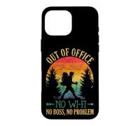 Carcasa para iPhone 16 Pro MAX Sin Jefe Sin WI-FI Diseño Retro Senderismo Montaña
