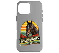 Carcasa para iPhone 16 Pro MAX Soberanía Caballo, Carreras de Caballos Santa Anita, Caballos del Mar