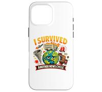 Carcasa para iPhone 16 Pro MAX Sobreviví a Otro Ciclo de Noticias Caos Divertido