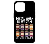 Carcasa para iPhone 16 Pro MAX Social Work Is My Jam and I'm Here To Spread It