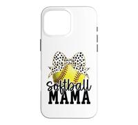 Carcasa para iPhone 16 Pro MAX Softball Mama Bow Cute Vibes & Trendy Style for Moms