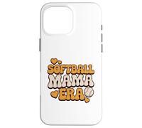Carcasa para iPhone 16 Pro MAX Softball Mama Era Retro Groovy Baseball Mom Vibes Love Cute