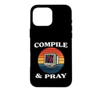 Carcasa para iPhone 16 Pro MAX Software Developer Compile & Pray Retro Coder