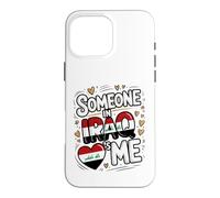 Carcasa para iPhone 16 Pro MAX Someone In Iraq Loves Me Heart Iraq Flag