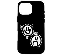 Carcasa para iPhone 16 Pro MAX Sonríe Ahora Llora Despues Ángel Diablo Caras tristes Felices