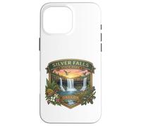 Carcasa para iPhone 16 Pro MAX Souvenir del Sendero de Las Diez Cataratas del Parque Estatal Silver Falls de Oregón