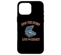 Carcasa para iPhone 16 Pro MAX Spin The Story Live Legacy Reproductor de Vinilo
