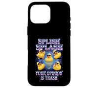 Carcasa para iPhone 16 Pro MAX Splish Splash Your Opinion Is Trash Rubber Duck