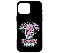 Carcasa para iPhone 16 Pro MAX Spooky Mama Pastel Goth Skeleton Hand Café Mama para Halloween