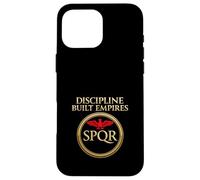 Carcasa para iPhone 16 Pro MAX SPQR Legión Romana Imperio Romano Legionario Disciplina