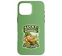 Carcasa para iPhone 16 Pro MAX St Paddy's Shenanigan Lucky Monkeys Irish Monkey Monkey Punch