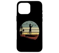 Carcasa para iPhone 16 Pro MAX Stand Up Paddle Board - Retro Sunset Water Sports Sup Girl
