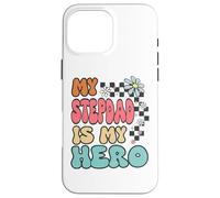 Carcasa para iPhone 16 Pro MAX Stepdad Hero Cute Retro Floral Fathers Day Appreciation